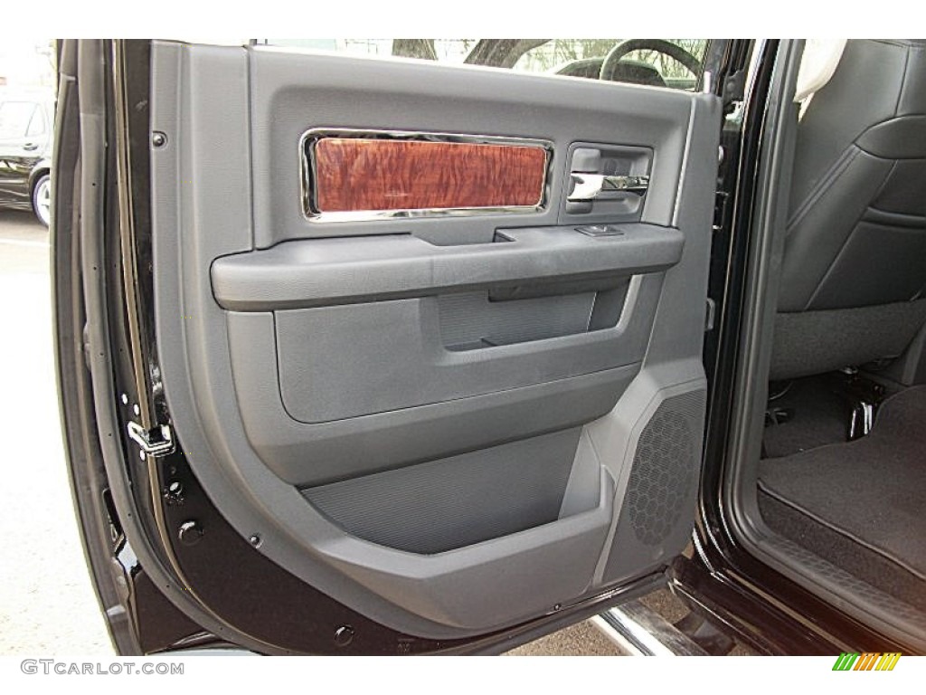 2012 Dodge Ram 2500 HD Laramie Crew Cab 4x4 Dark Slate Door Panel Photo #76087147