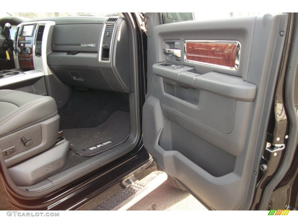 2012 Dodge Ram 2500 HD Laramie Crew Cab 4x4 Dark Slate Door Panel Photo #76087193