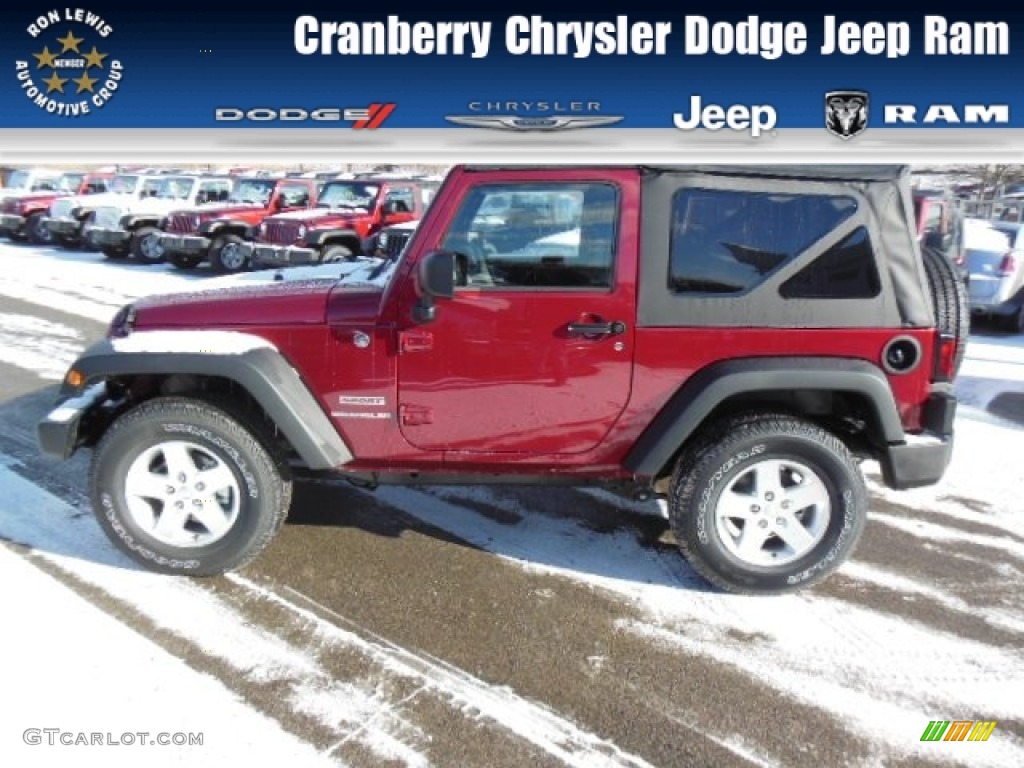 Deep Cherry Red Crystal Pearl Jeep Wrangler