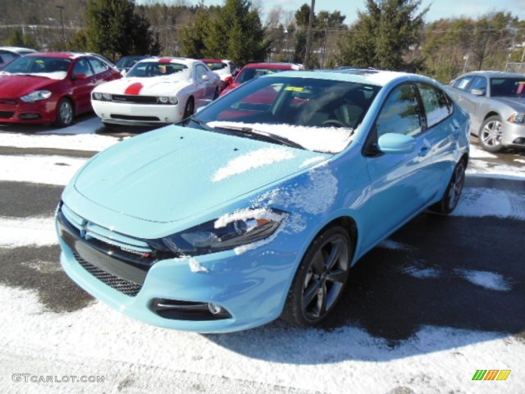 2013 Dart Rallye - Laguna Blue / Black/Light Diesel Gray photo #2