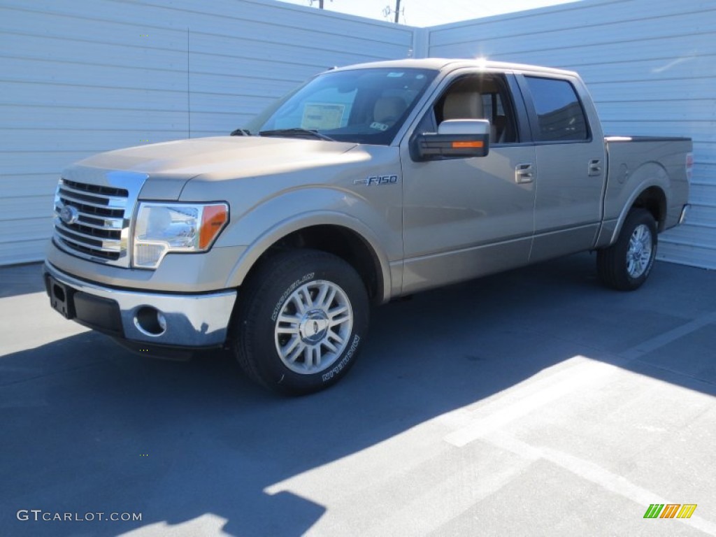 2013 F150 Lariat SuperCrew - Pale Adobe Metallic / Adobe photo #6