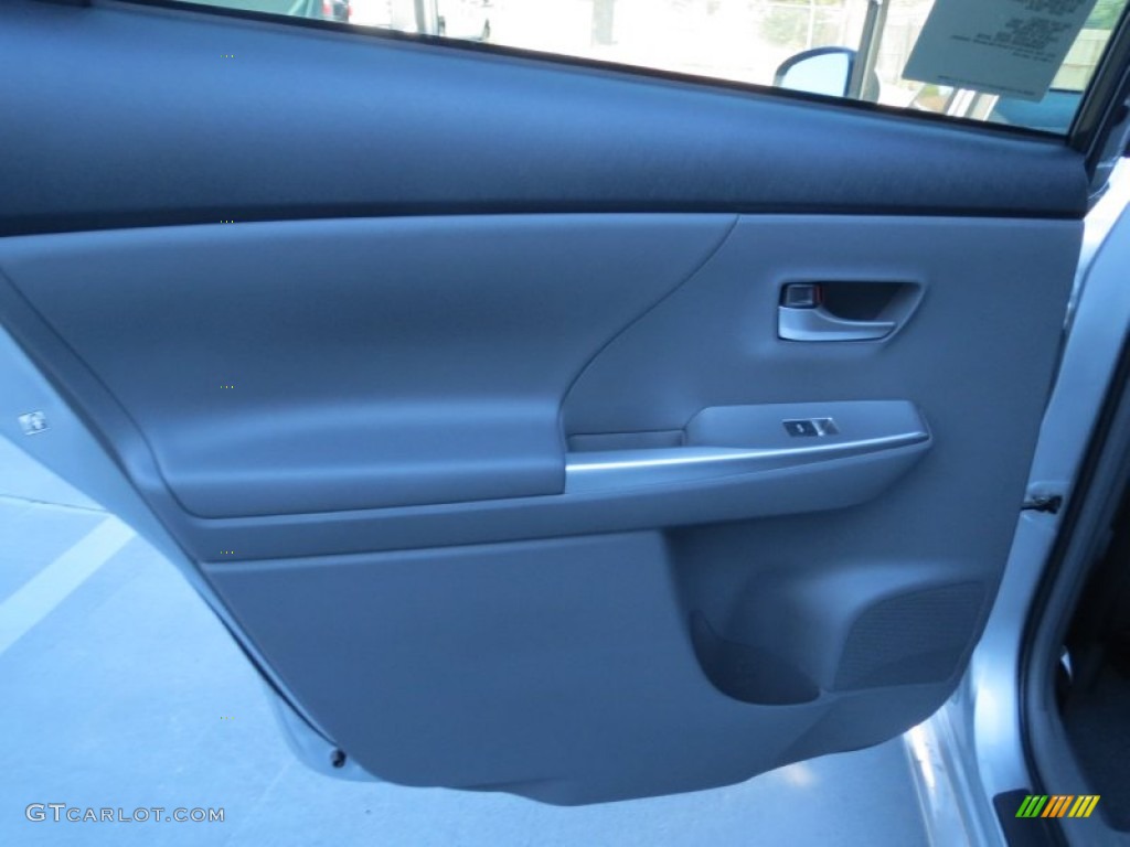 2013 Toyota Prius v Five Hybrid Dark Gray Door Panel Photo #76093332