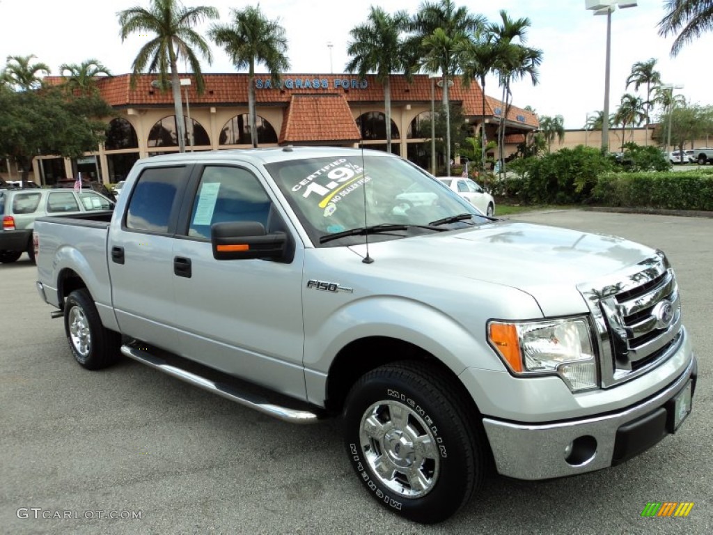 2011 F150 XLT SuperCrew - Ingot Silver Metallic / Steel Gray photo #2