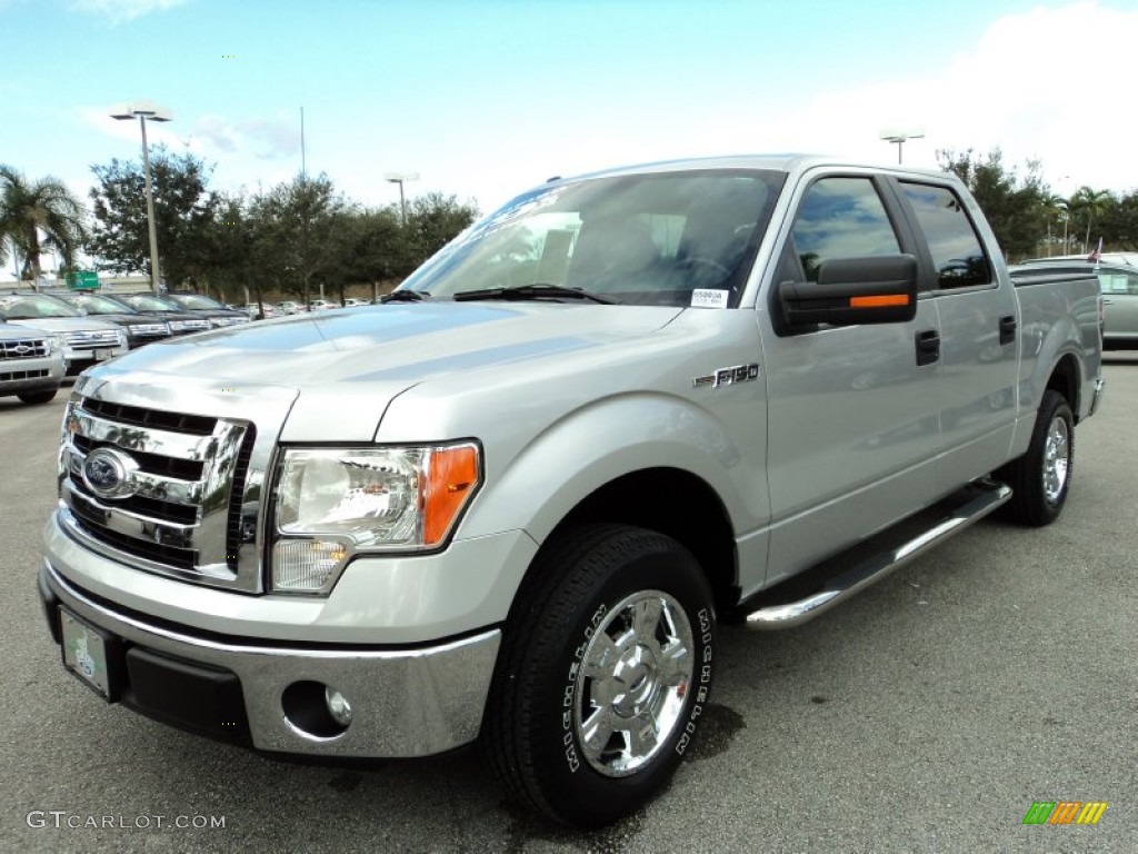 2011 F150 XLT SuperCrew - Ingot Silver Metallic / Steel Gray photo #14