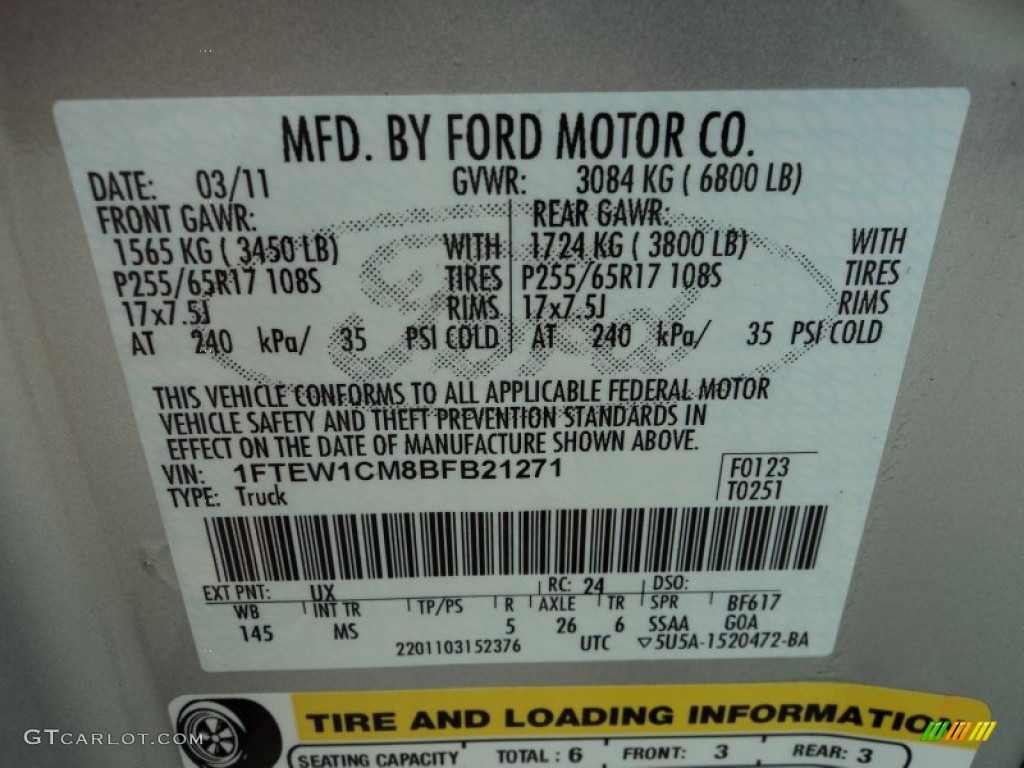 2011 F150 XLT SuperCrew - Ingot Silver Metallic / Steel Gray photo #33