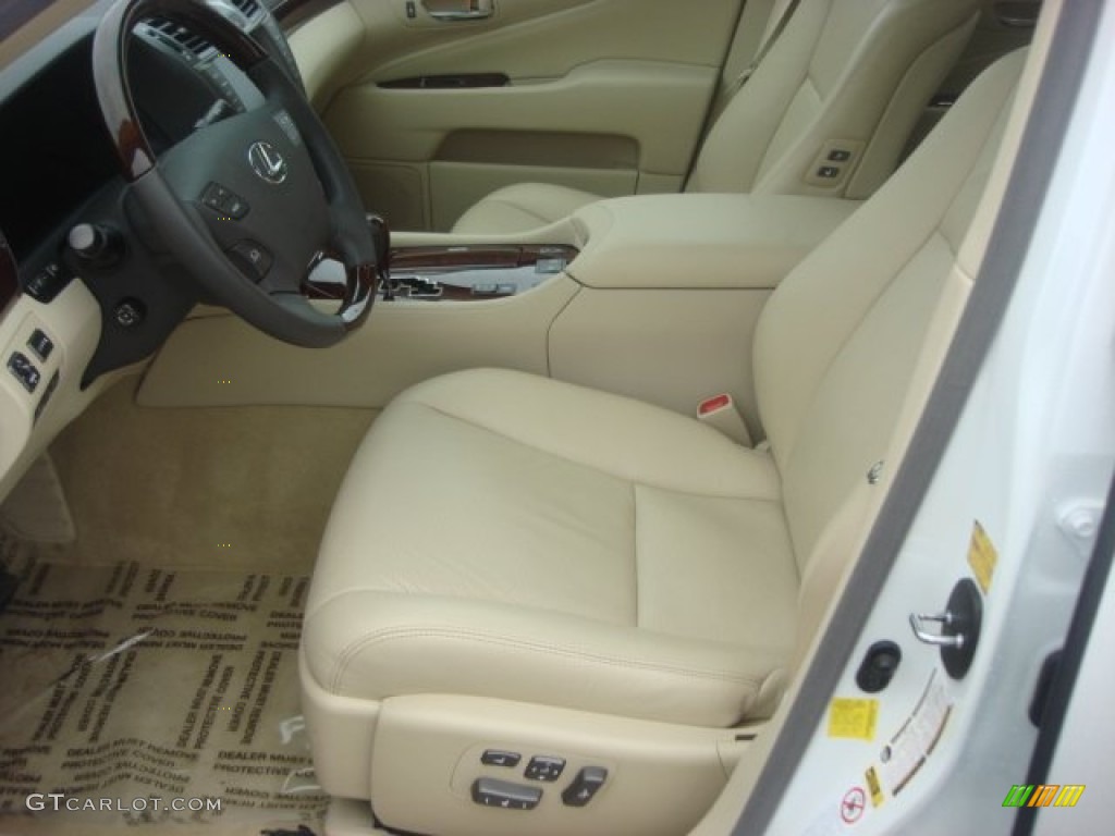 Parchment/Medium Brown Walnut Interior 2012 Lexus LS 460 Photo #76094897