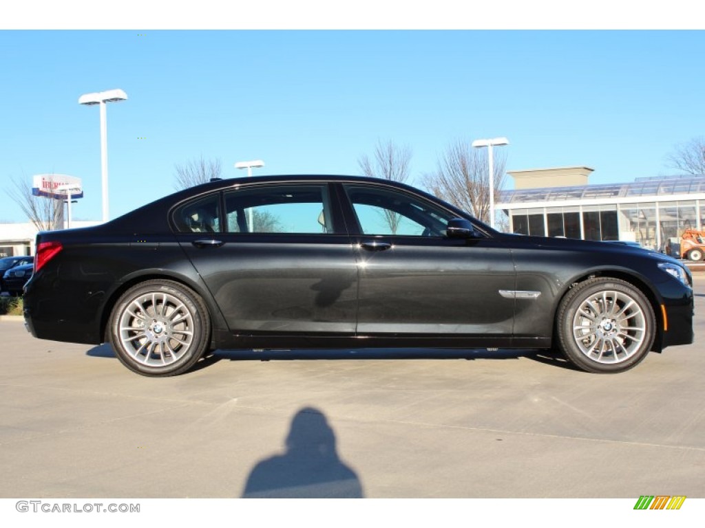 Black Sapphire Metallic 2013 BMW 7 Series 740Li Sedan Exterior Photo #76096499