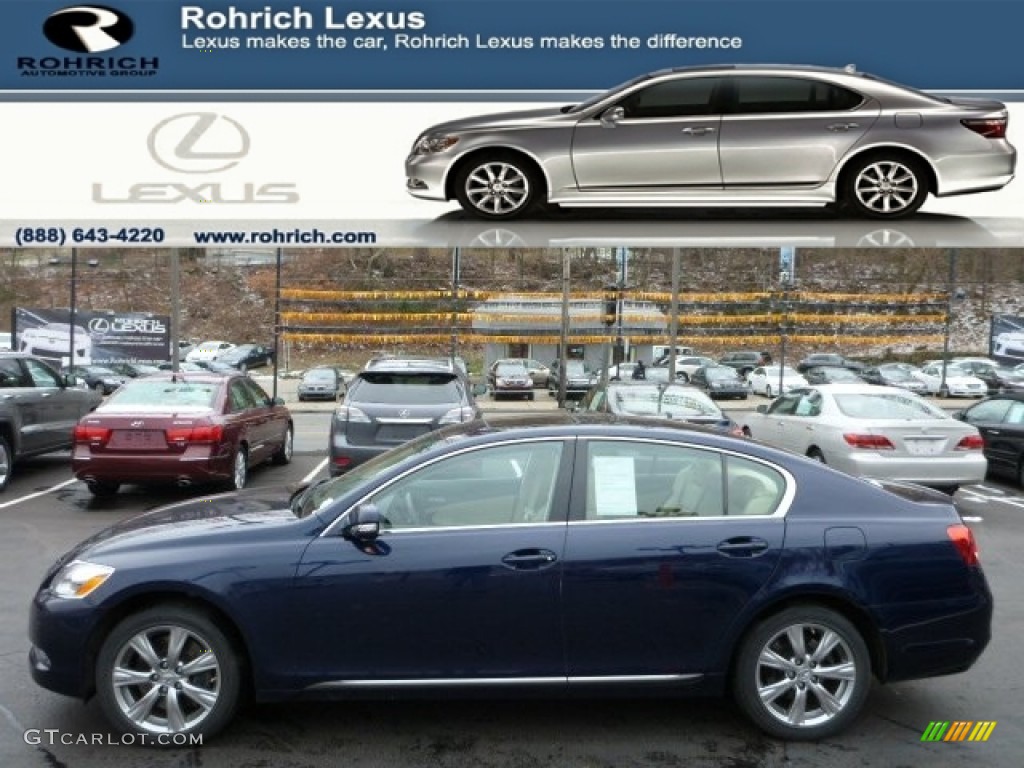 2010 GS 350 AWD - Deep Sea Blue Mica / Parchment photo #1