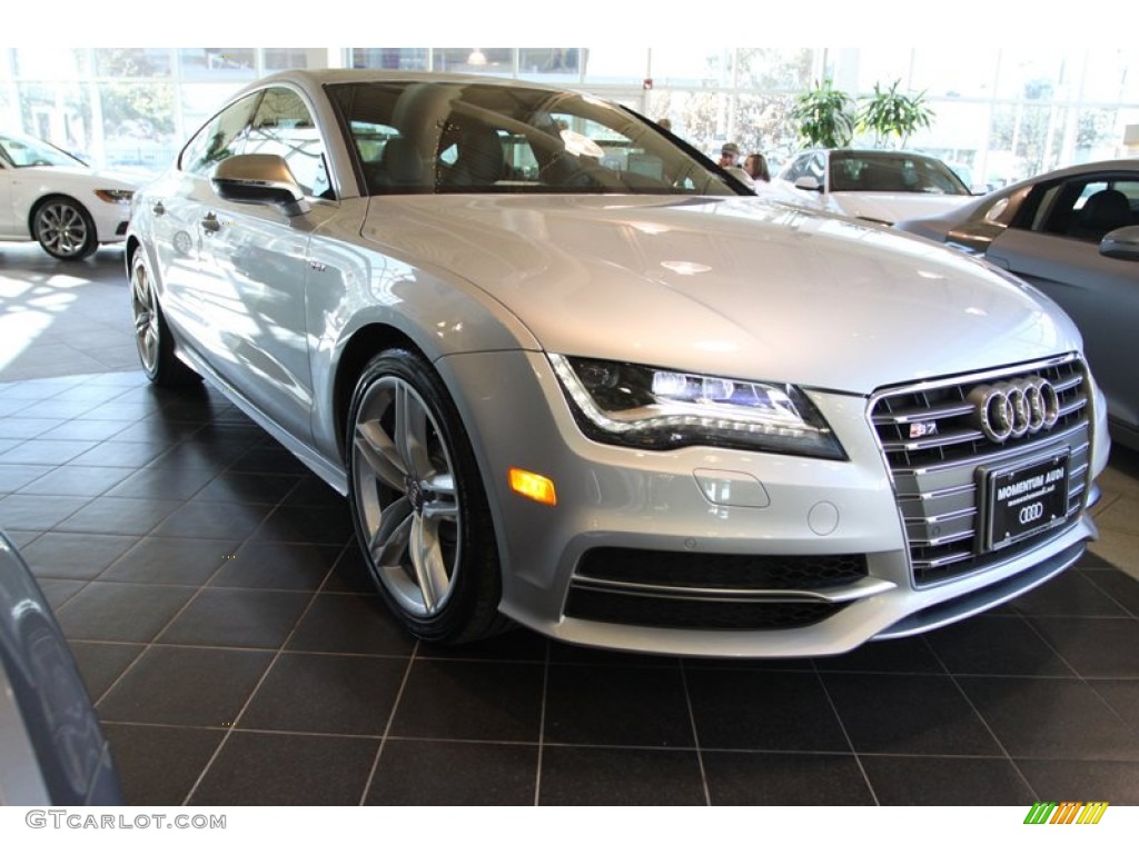 2013 S7 4.0 TFSI quattro - Ice Silver Metallic / Black Valcona leather with diamond stitching photo #1