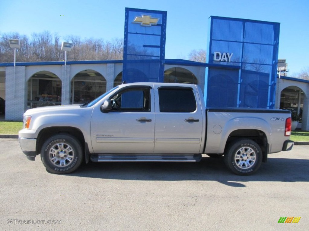 2008 Sierra 1500 SLT Crew Cab 4x4 - Silver Birch Metallic / Ebony photo #2