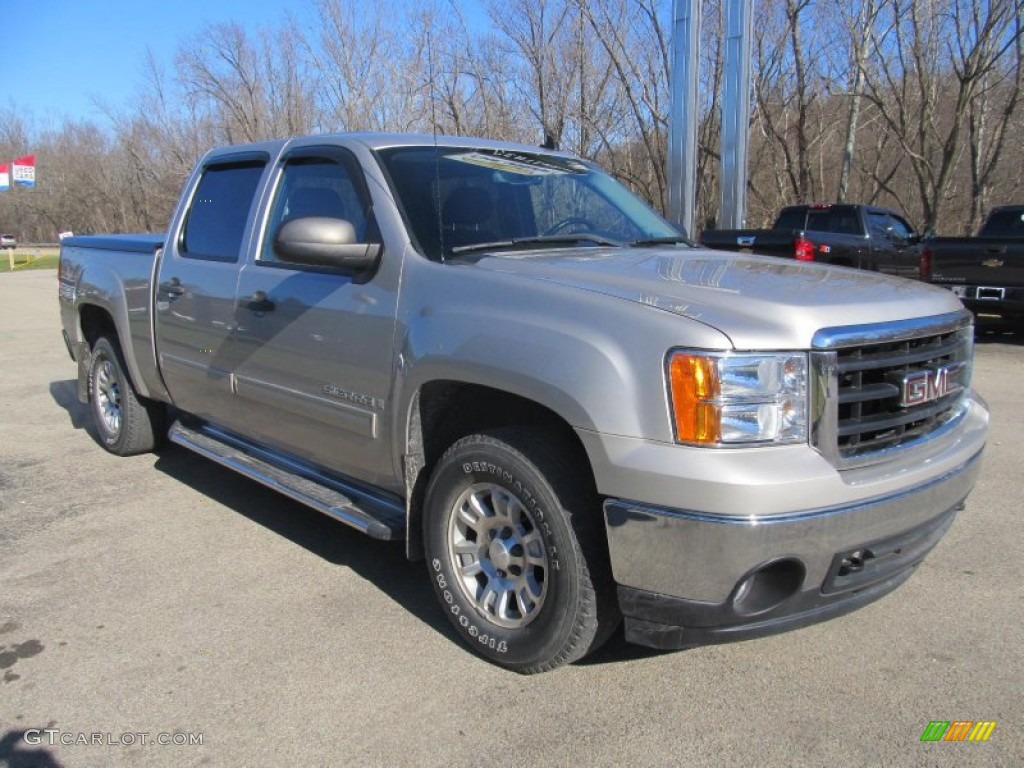 2008 Sierra 1500 SLT Crew Cab 4x4 - Silver Birch Metallic / Ebony photo #8