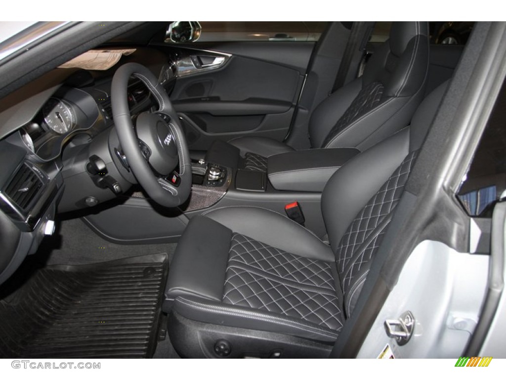 Black Valcona leather with diamond stitching Interior 2013 Audi S7 4.0 TFSI quattro Photo #76097922