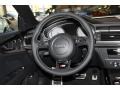 Black Valcona leather with diamond stitching 2013 Audi S7 4.0 TFSI quattro Steering Wheel