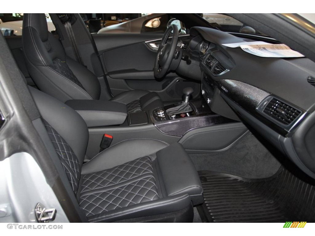 Black Valcona leather with diamond stitching Interior 2013 Audi S7 4.0 TFSI quattro Photo #76098138
