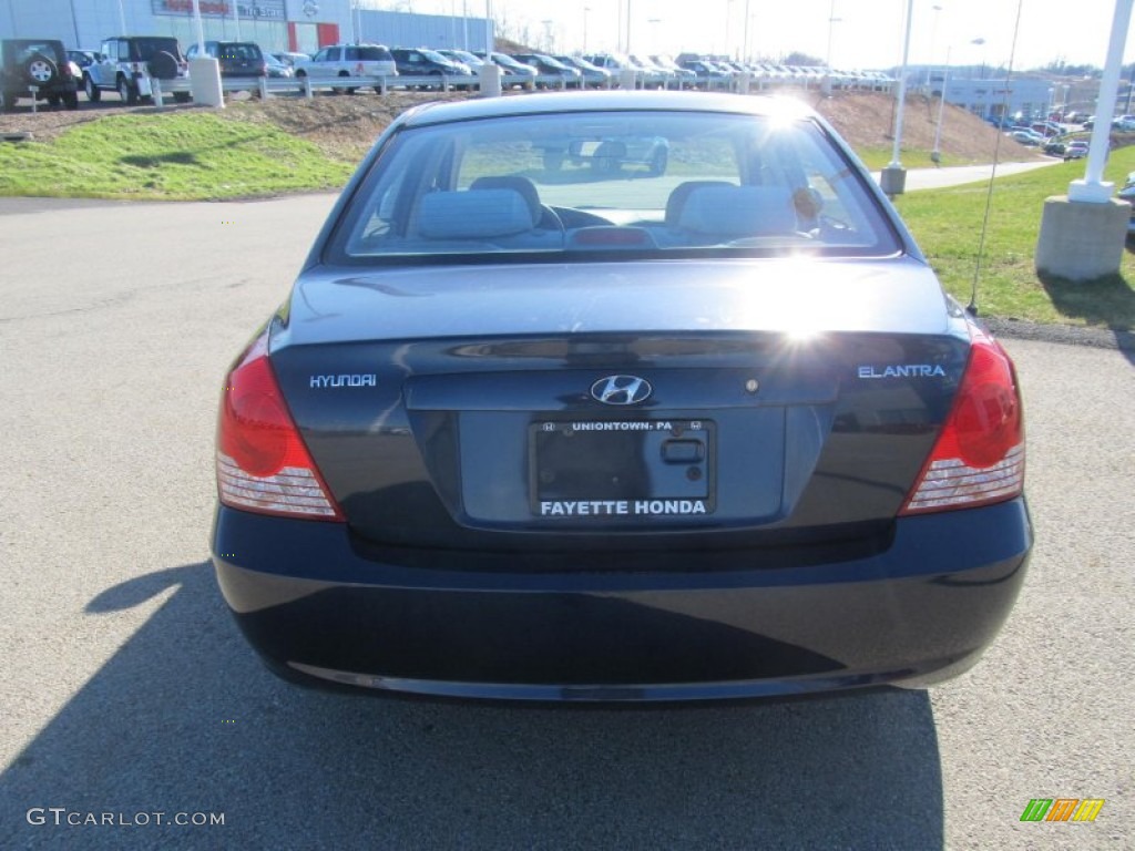 2006 Elantra GLS Sedan - Moonlit Dark Blue / Gray photo #3