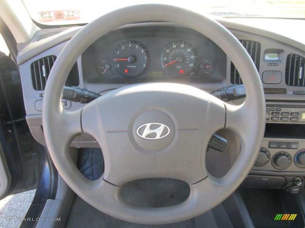 2006 Elantra GLS Sedan - Moonlit Dark Blue / Gray photo #11