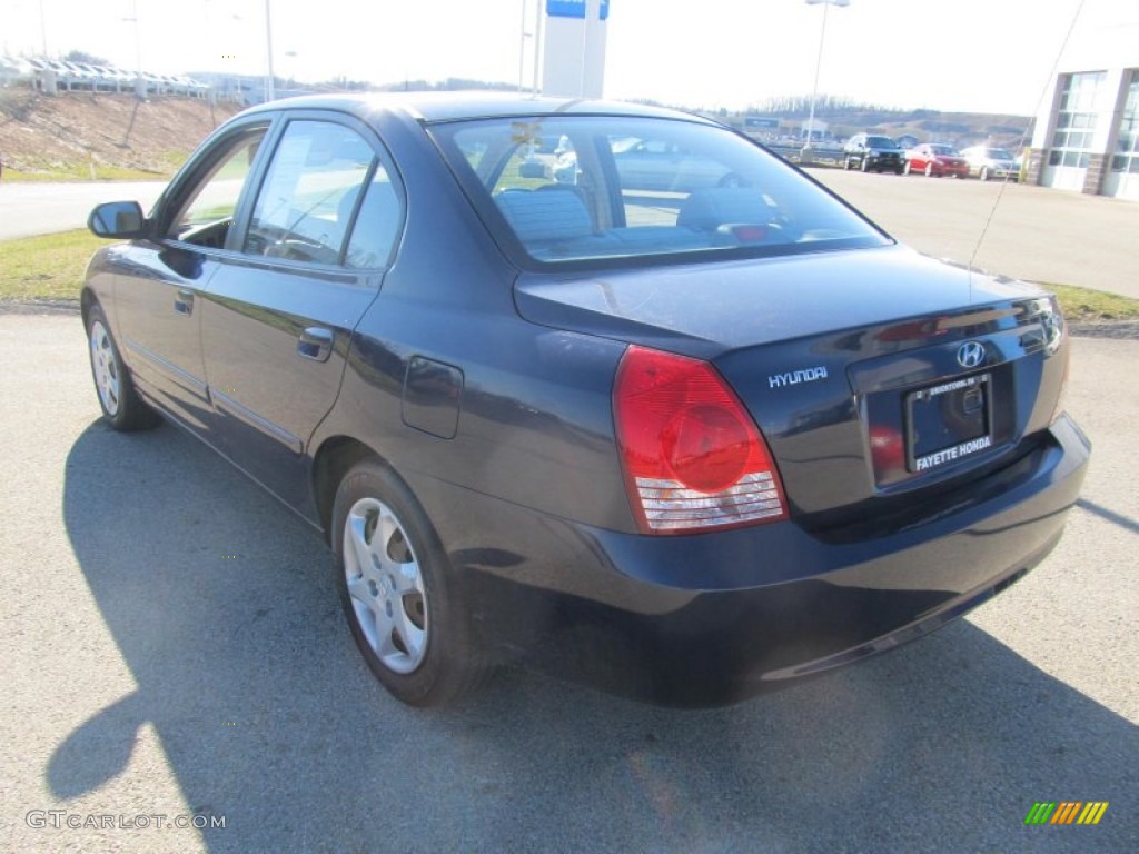 2006 Elantra GLS Sedan - Moonlit Dark Blue / Gray photo #17