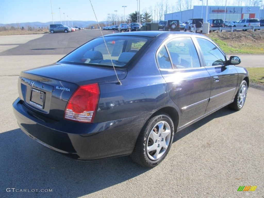 2006 Elantra GLS Sedan - Moonlit Dark Blue / Gray photo #18