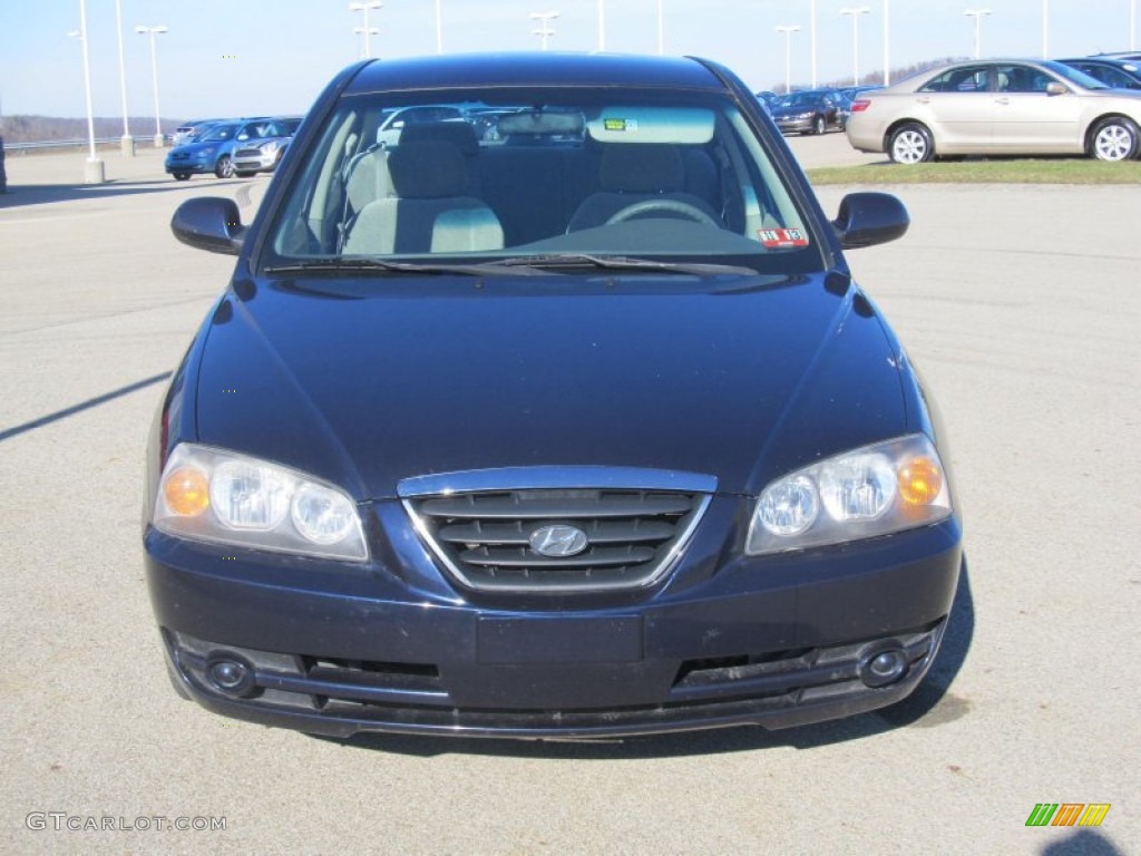 2006 Elantra GLS Sedan - Moonlit Dark Blue / Gray photo #19