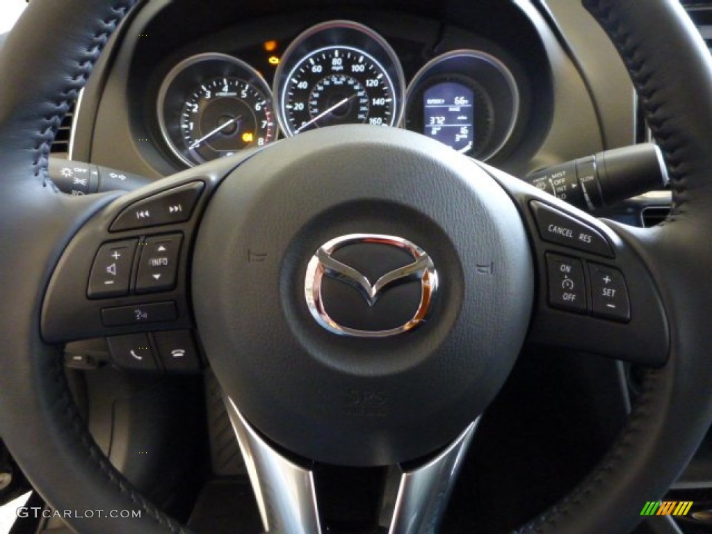 2014 Mazda MAZDA6 Sport Black Steering Wheel Photo #76100996