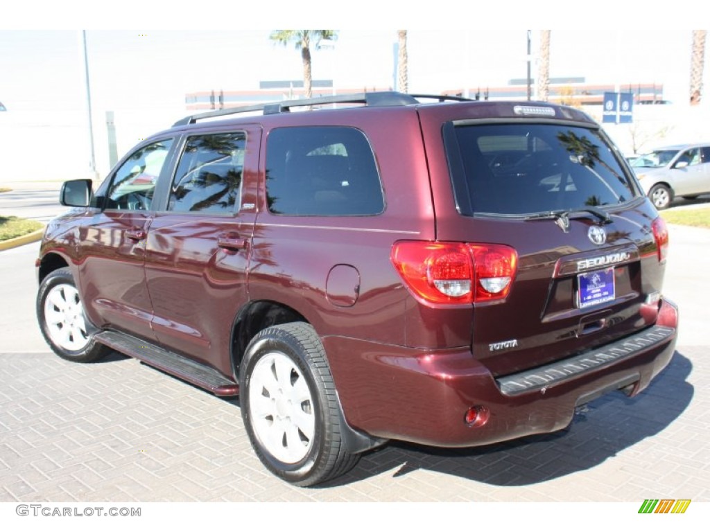2008 Sequoia SR5 - Cassis Red Pearl / Sand Beige photo #7