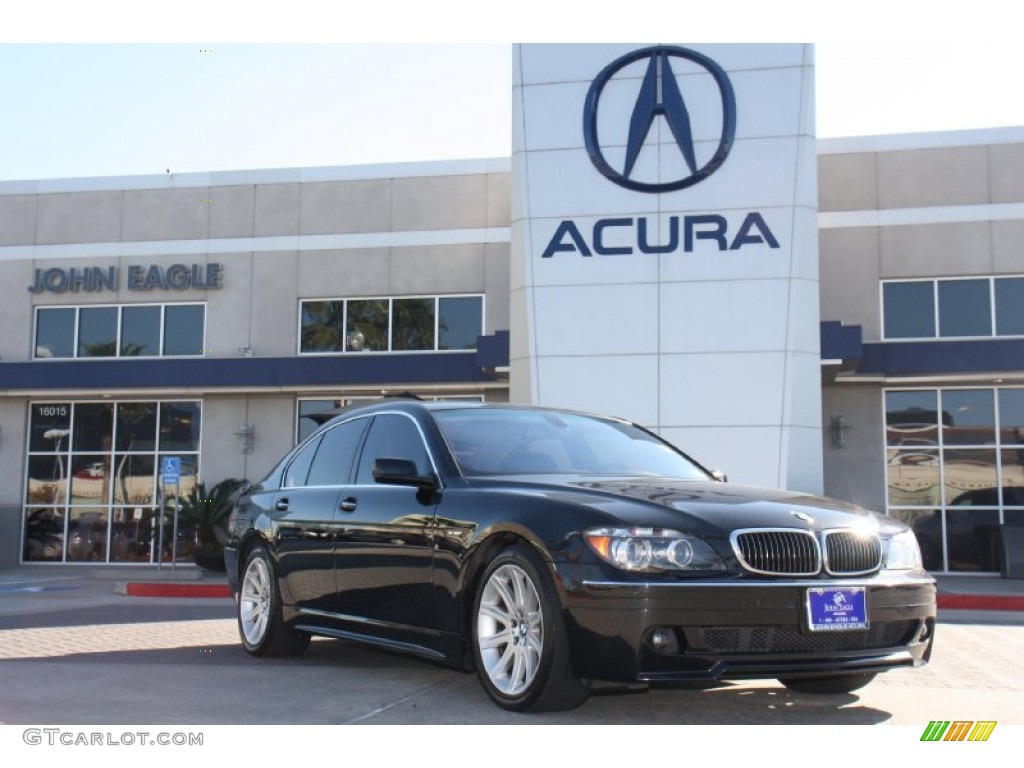 2008 7 Series 750i Sedan - Black Sapphire Metallic / Black photo #1