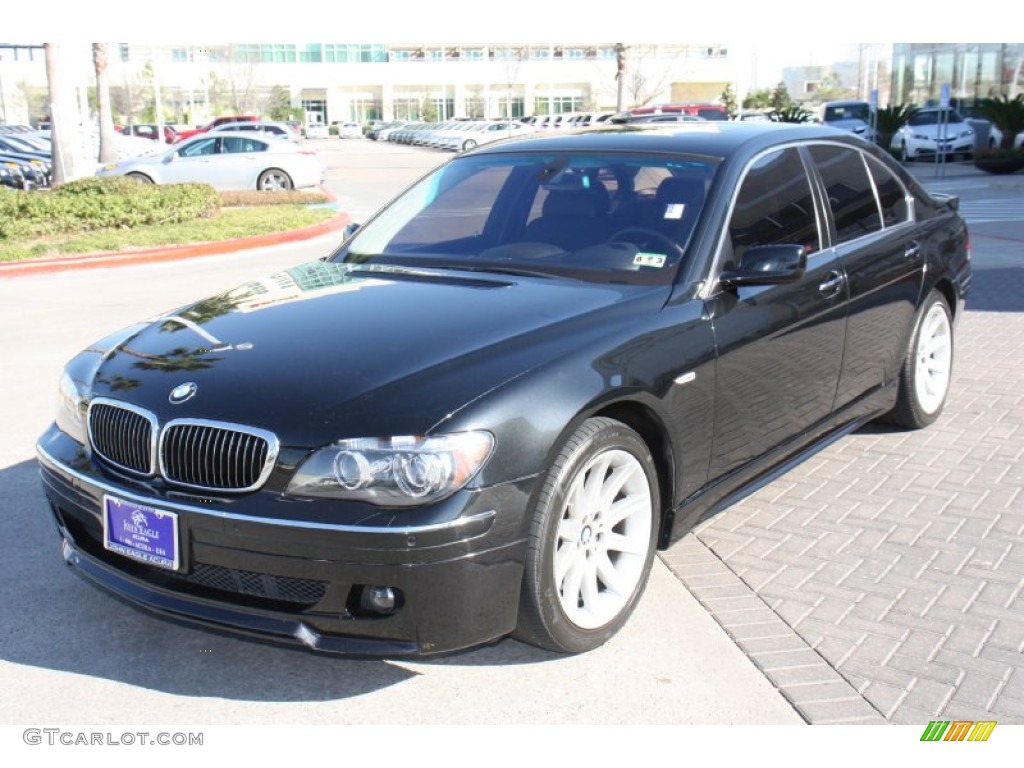 2008 7 Series 750i Sedan - Black Sapphire Metallic / Black photo #2