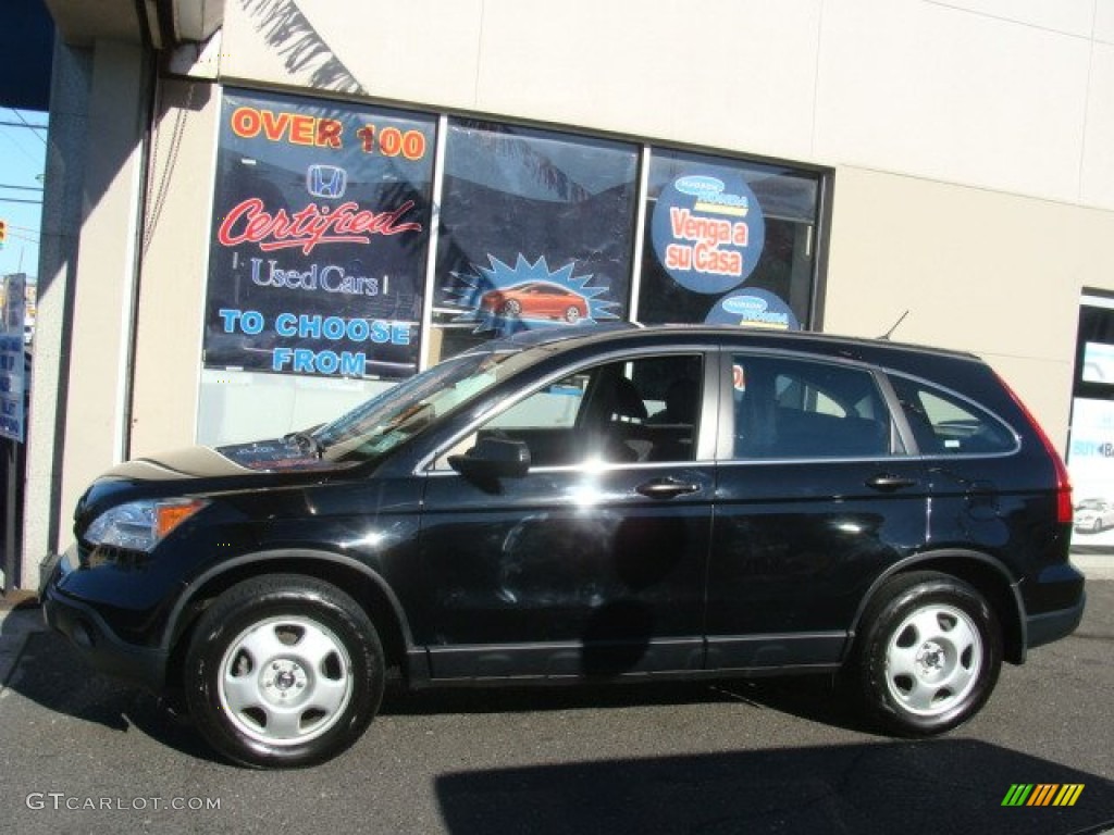 2009 CR-V LX 4WD - Crystal Black Pearl / Gray photo #3