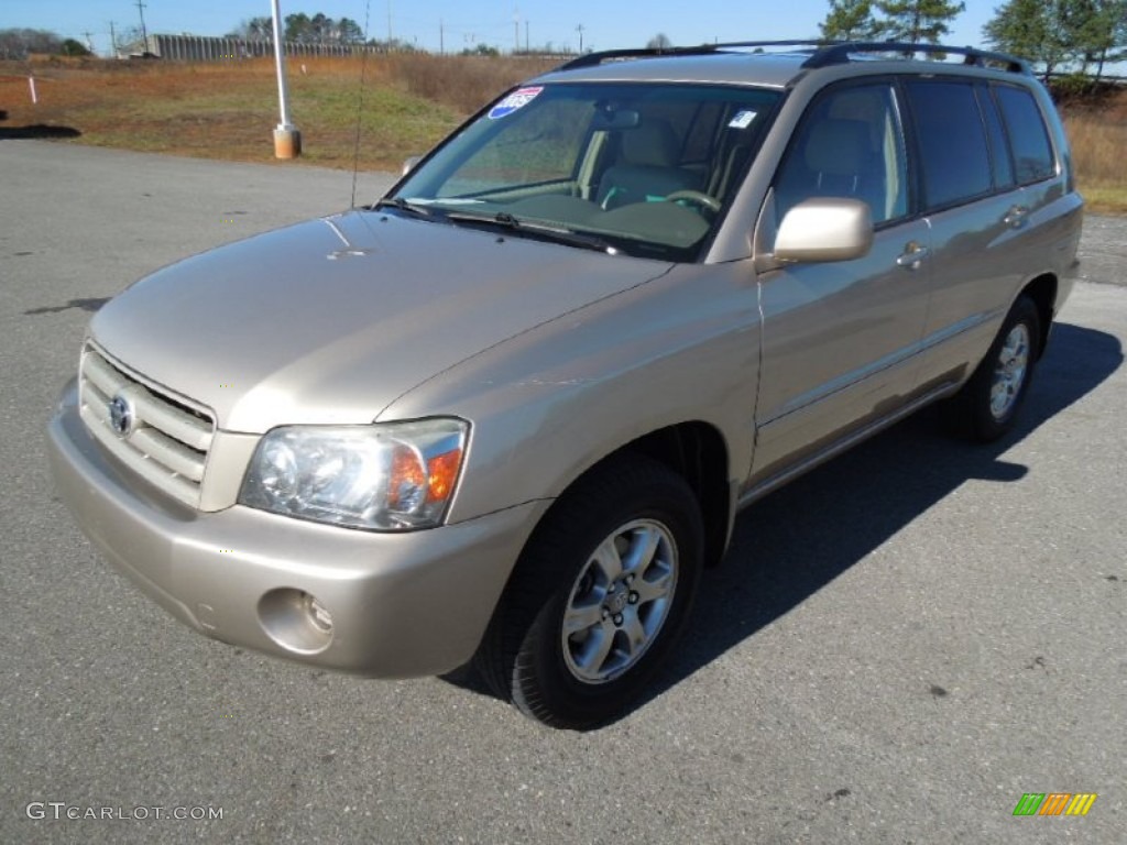 2005 Highlander V6 - Sonora Gold Pearl / Ivory photo #1