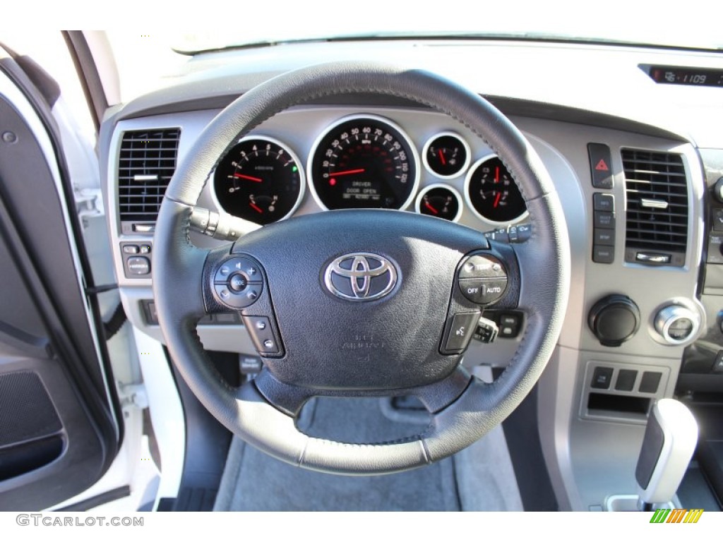 2011 Toyota Sequoia Limited Sand Beige Steering Wheel Photo #76104212