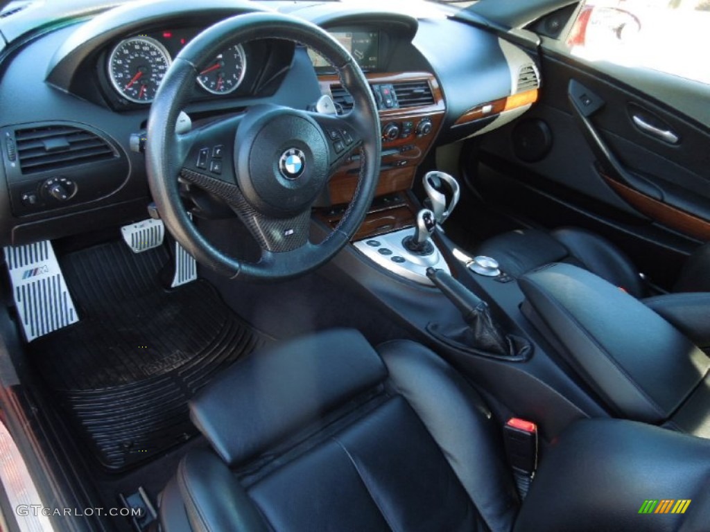 Black Interior 2006 BMW M6 Coupe Photo #76104710