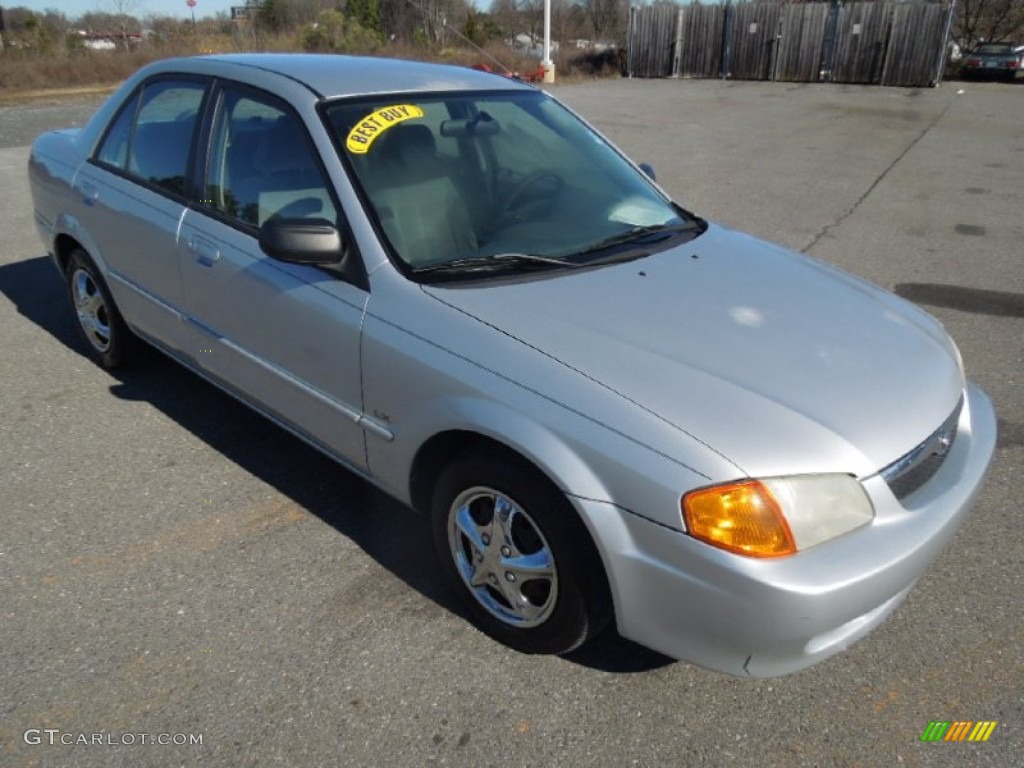 2000 Protege LX - Highlight Silver Metallic / Gray photo #2
