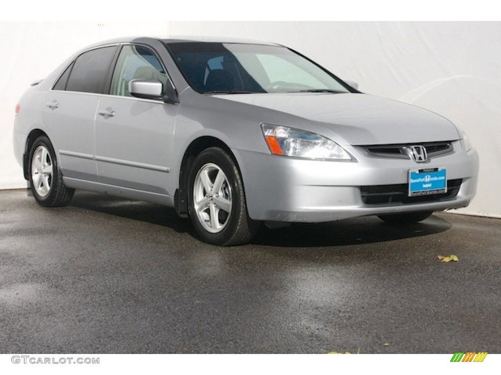 2003 Accord EX Sedan - Satin Silver Metallic / Black photo #1