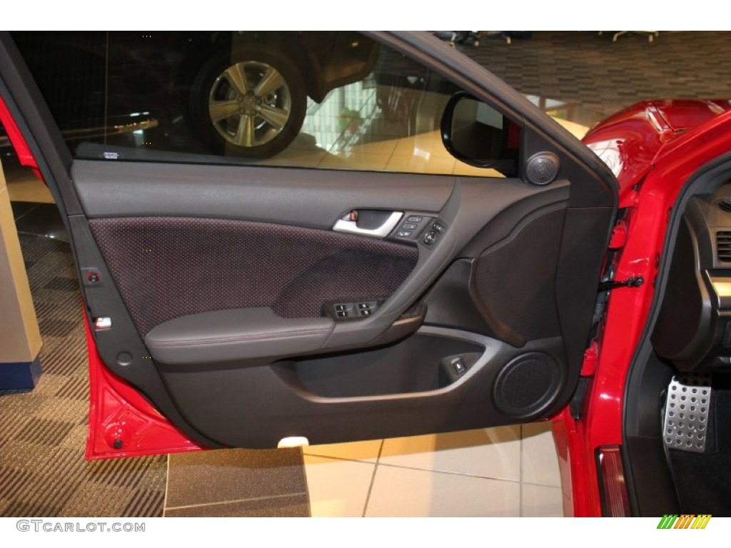2013 Acura TSX Special Edition Special Edition Ebony/Red Door Panel Photo #76107433