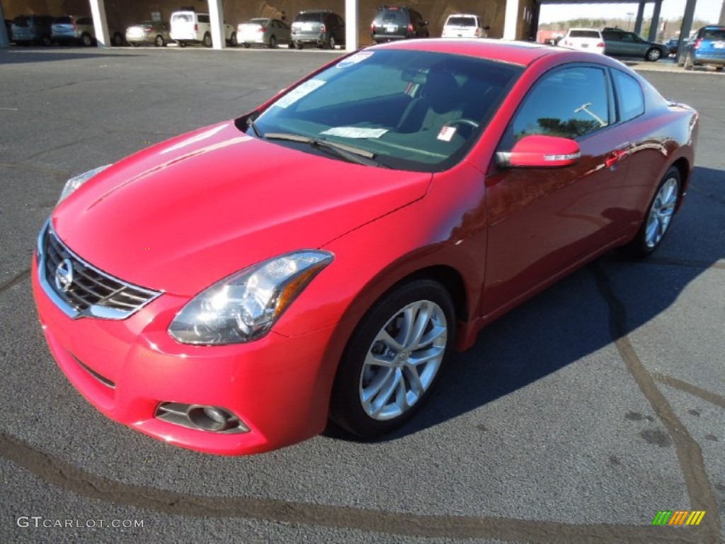 2010 Altima 3.5 SR Coupe - Red Alert / Charcoal photo #2