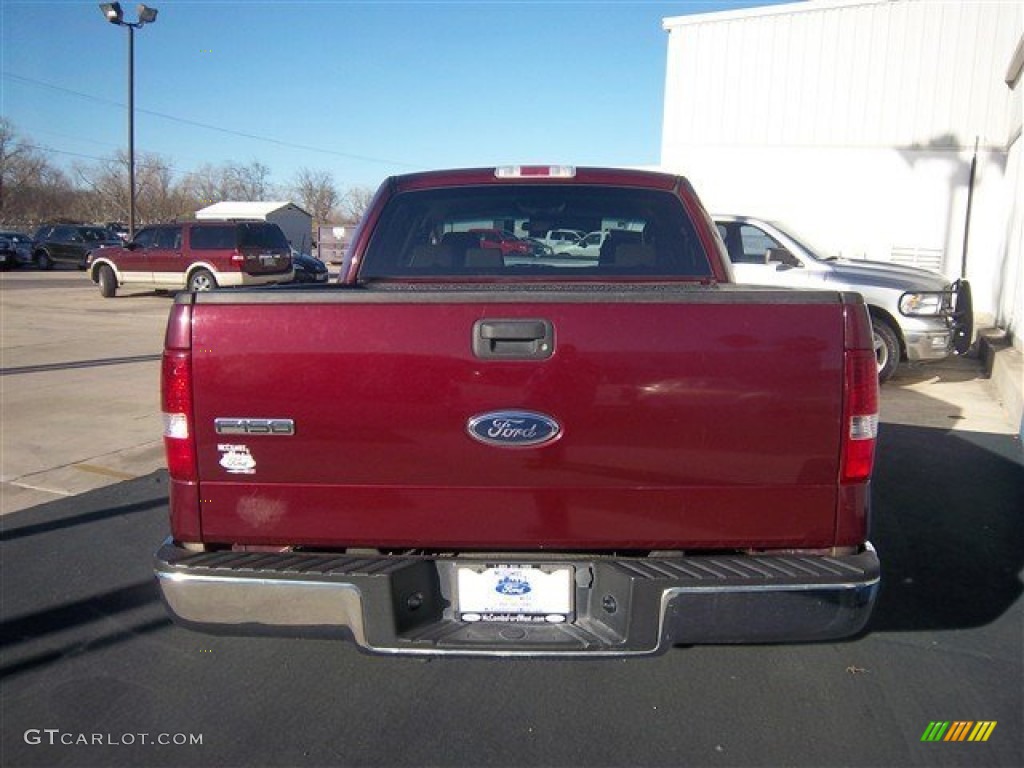2005 F150 XLT SuperCrew - Dark Toreador Red Metallic / Tan photo #18