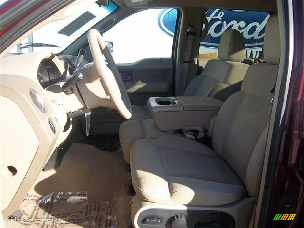 2005 F150 XLT SuperCrew - Dark Toreador Red Metallic / Tan photo #30