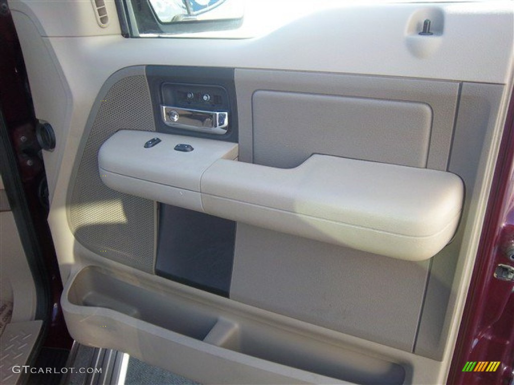 2005 F150 XLT SuperCrew - Dark Toreador Red Metallic / Tan photo #39