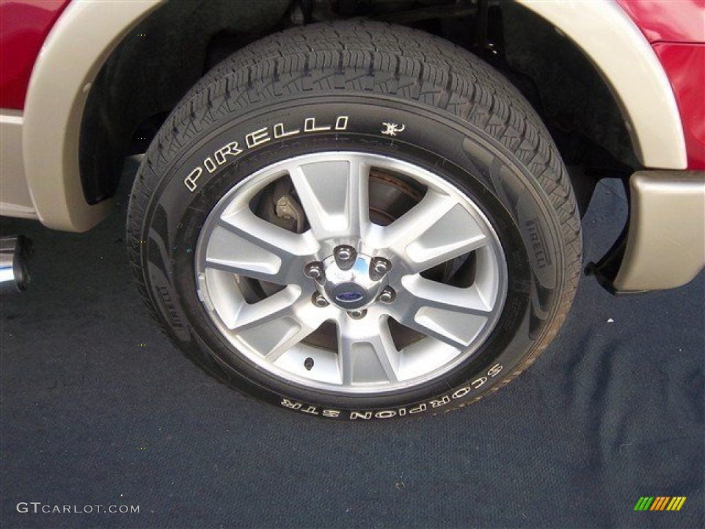 2010 F150 Lariat SuperCrew - Red Candy Metallic / Tan photo #4