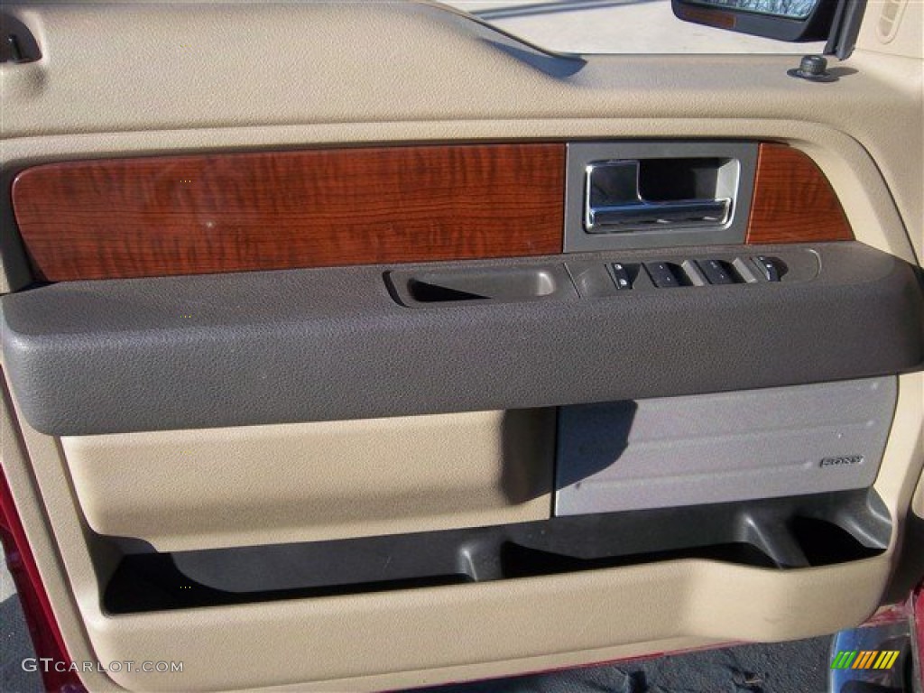 2010 F150 Lariat SuperCrew - Red Candy Metallic / Tan photo #12