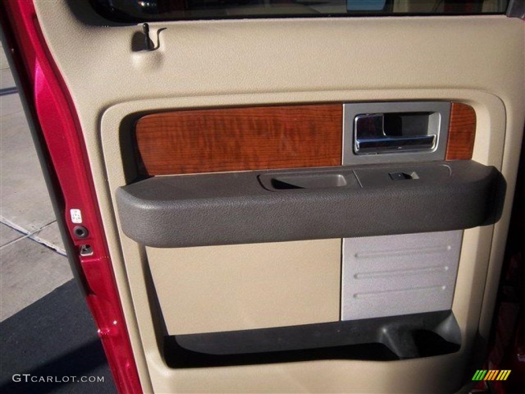2010 F150 Lariat SuperCrew - Red Candy Metallic / Tan photo #16