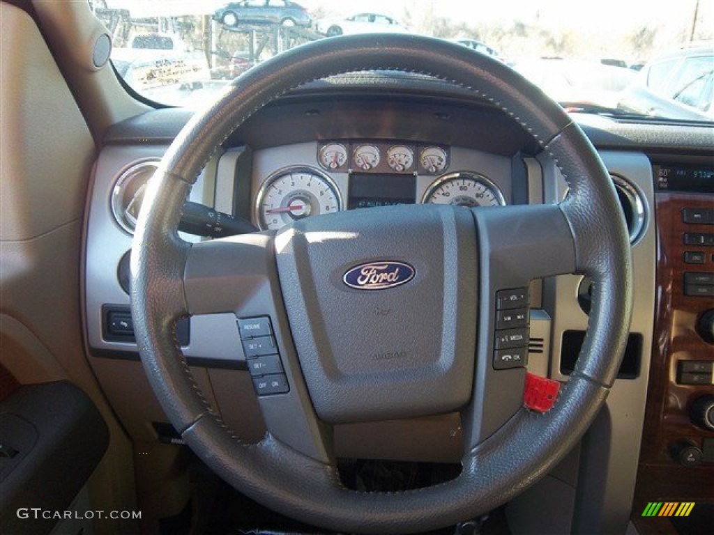 2010 F150 Lariat SuperCrew - Red Candy Metallic / Tan photo #22