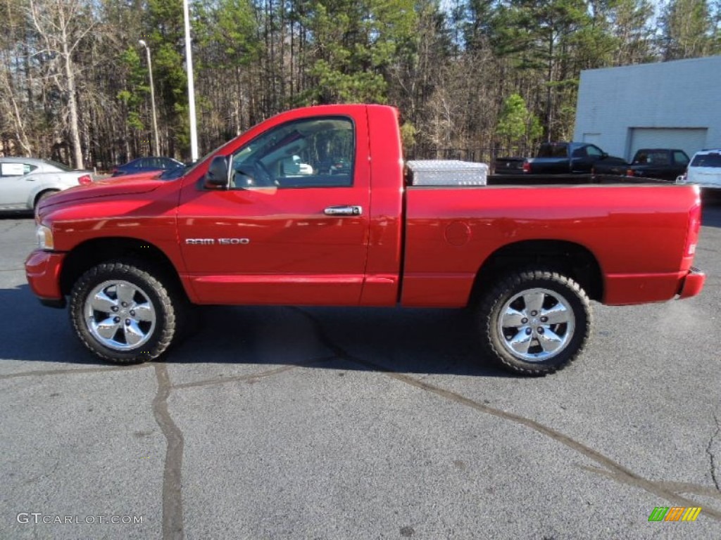 2004 Ram 1500 SLT Regular Cab 4x4 - Flame Red / Taupe photo #3