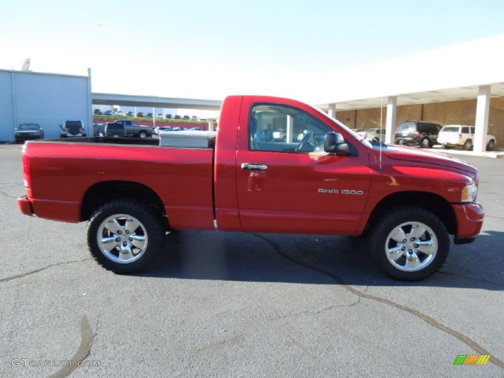 2004 Ram 1500 SLT Regular Cab 4x4 - Flame Red / Taupe photo #6