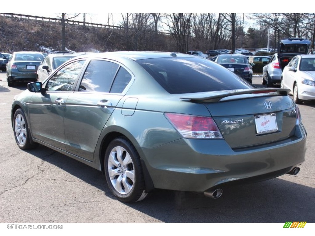 2008 Accord EX-L V6 Sedan - Mystic Green Metallic / Black photo #7