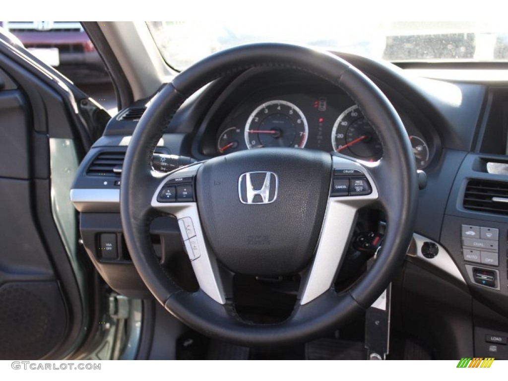 2008 Honda Accord EX-L V6 Sedan Black Steering Wheel Photo #76113887