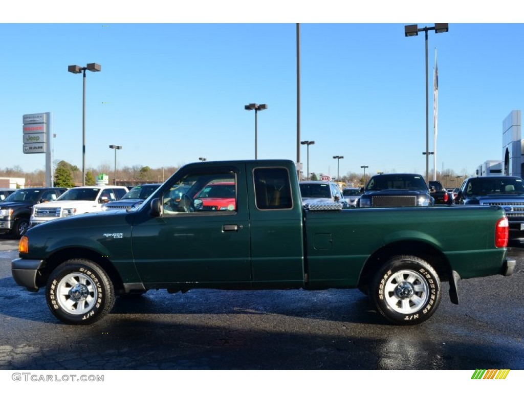 2003 Ranger XLT SuperCab - Dark Highland Green Metallic / Medium Pebble photo #5