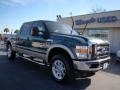 2008 Forest Green Metallic Ford F250 Super Duty Lariat Crew Cab 4x4  photo #2