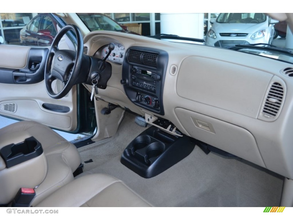 2003 Ranger XLT SuperCab - Dark Highland Green Metallic / Medium Pebble photo #14