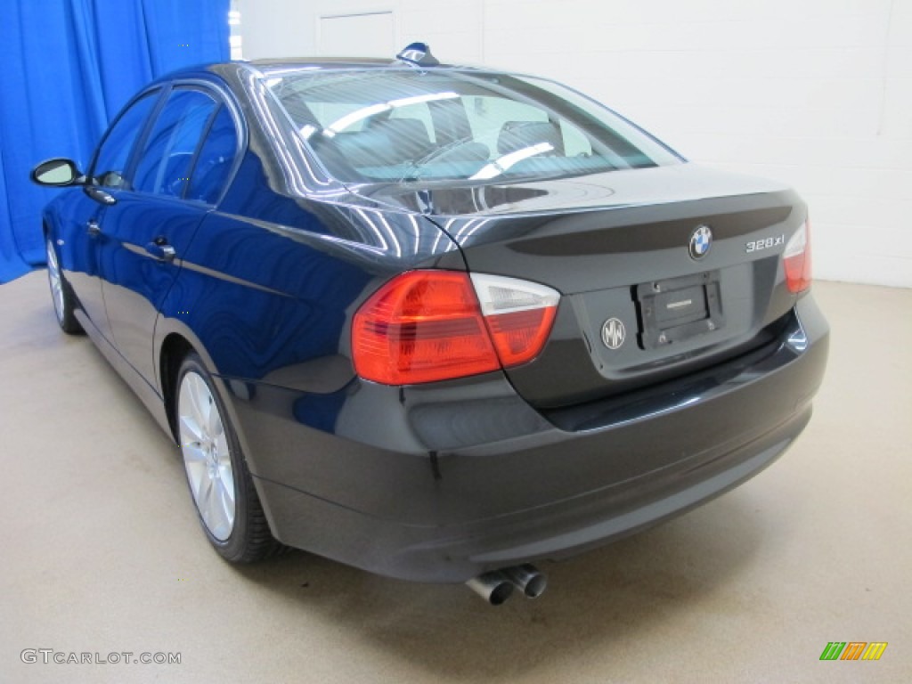 2007 3 Series 328xi Sedan - Black Sapphire Metallic / Black photo #5